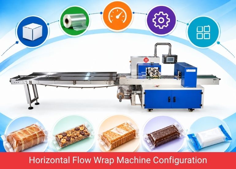 Horizontal Flow Wrap Machine Configuration